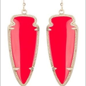 Kendra Scott Red Skylar Arrowhead Earrings